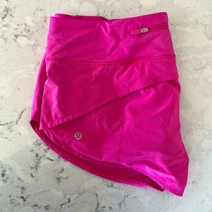 Sonic Pink Lululemon Speed Up Shorts RARE Size 8